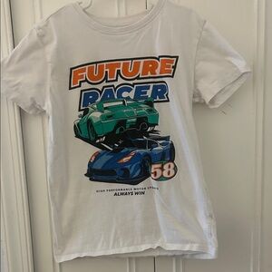 White Future Racer Graphic T-Shirt